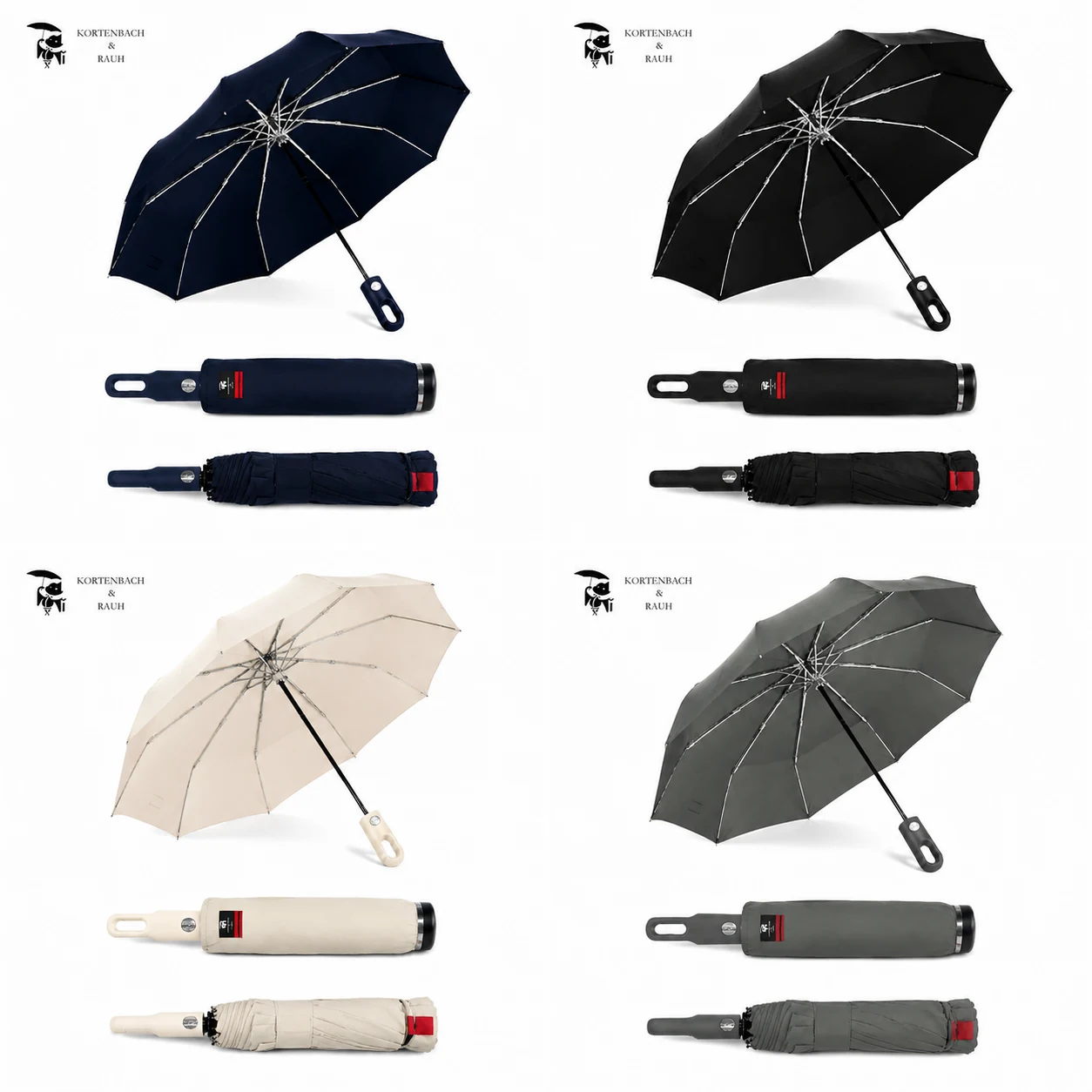Four KR26 umbrellas in different colours